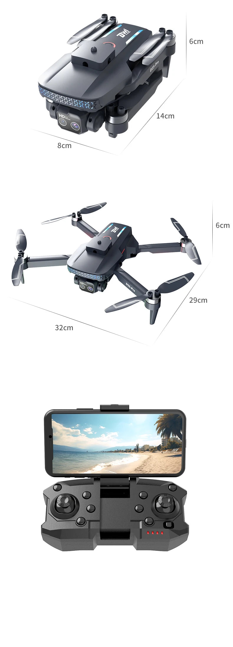 DWI  New with Screen Remote Control D25-PRO MAX GPS Drone 5G WIFI 8k HD Professional Camera FPV Drones RC Quadcopter Helicopter