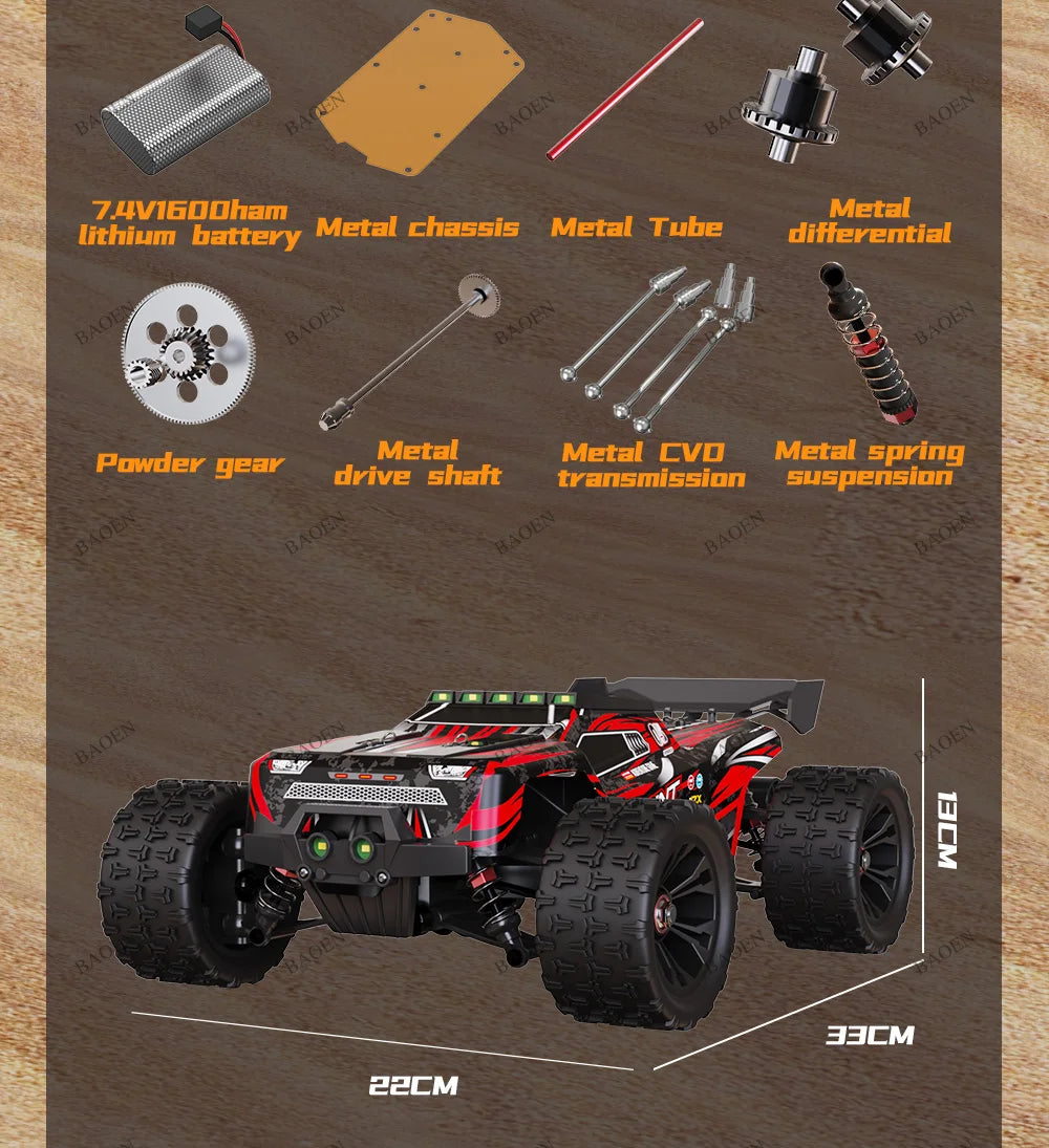PRO 85KM/H High Speed RC Car Brushless 4WD Off-Road Drift Remote Control Car 1:16 Professional Racing Cars SCY9522 50KM/H
