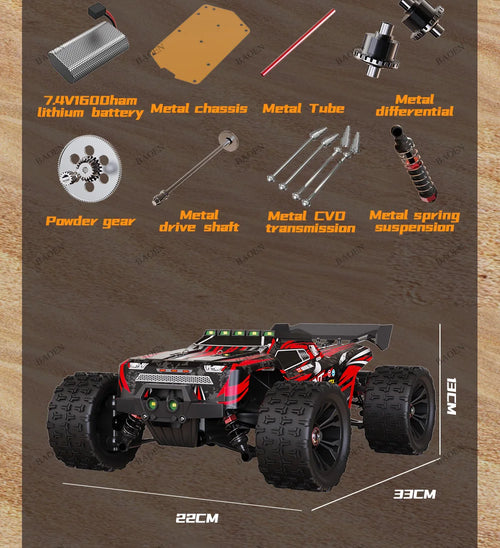 Load image into Gallery viewer, PRO 85KM/H High Speed RC Car Brushless 4WD Off-Road Drift Remote Control Car 1:16 Professional Racing Cars SCY9522 50KM/H
