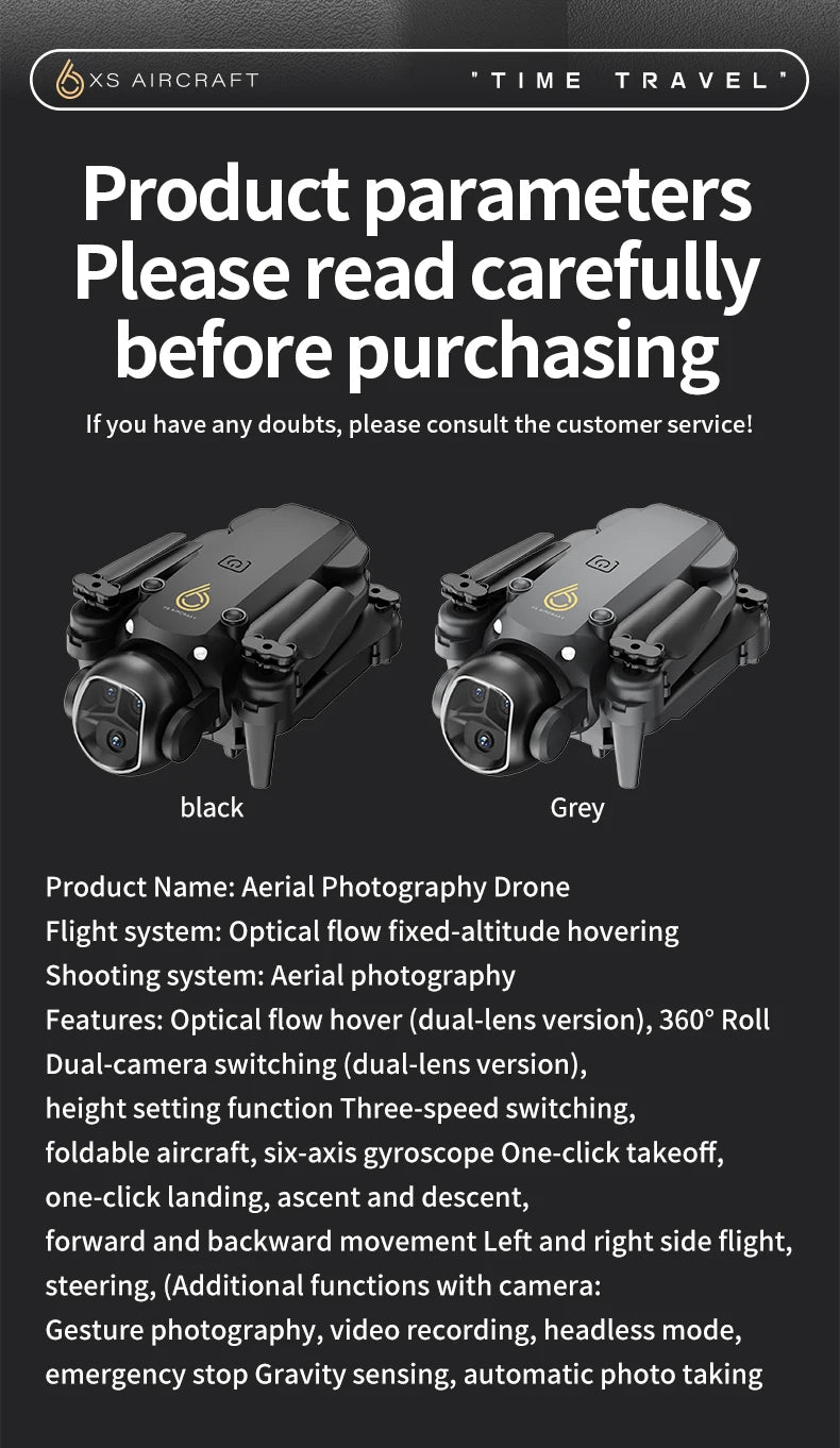 XS6 RC Mini Drone 8K HD Dual Camera 360° Obstacle Avoidance Optical Flow Indoor Outdoor Quadcopter Toys For Kids Birthday Gift