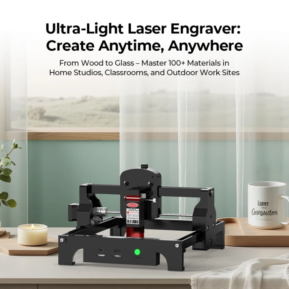 ACMER S1 Mini Laser Engraving and Cutting Machine Portable High Precision CNC Machine Tool For Plywood Acrylic Leather Glass