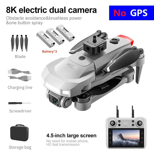 Load image into Gallery viewer, Professional Aerial GPS Return Large Screen FPV RC Drone 8K Auto Spray Optical Flow Obstacle Avoidance Remote Control Quadcopter
