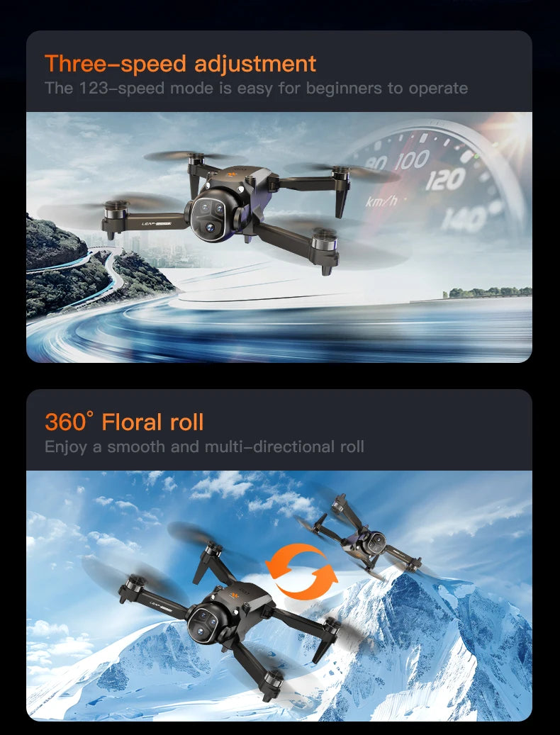 2025 New H21 VR Drone 4K HD Professional 90° ESC Camera Brushless motor Optical flow hovers Quadcopter Drones Gifts Toys