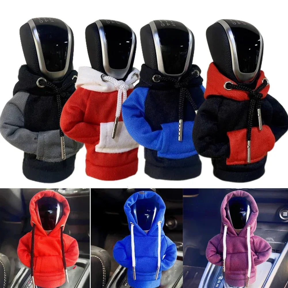 Hoodie Car Gear Shift Cover Fashion Gearshift Hoodie Car Gear Shift Knob Cover Manual Handle Gear Sweatshirt Change Lever Cover