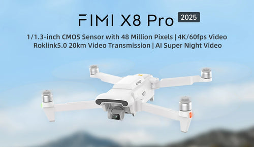 Load image into Gallery viewer, FIMI X8 Pro 2025 Camera drone 1/1.3-inch 48Mp CMOS 4K 60fps 20km transmission range 3-axis Gimbal AI Super Night Video RC Store

