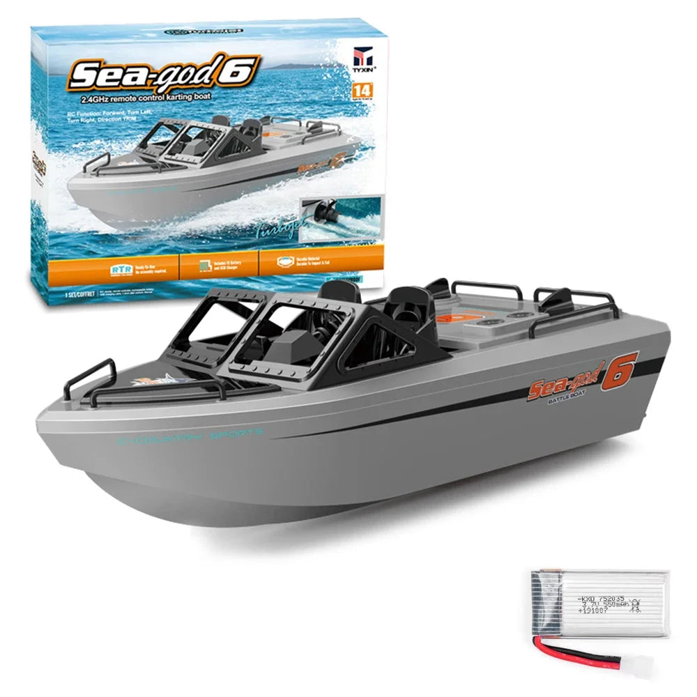 Toy Boat 1/12 Remote Control Go Kart 2.4G High-Speed Vortex Spray Brushless Water Electric Cool Boy Ship Model