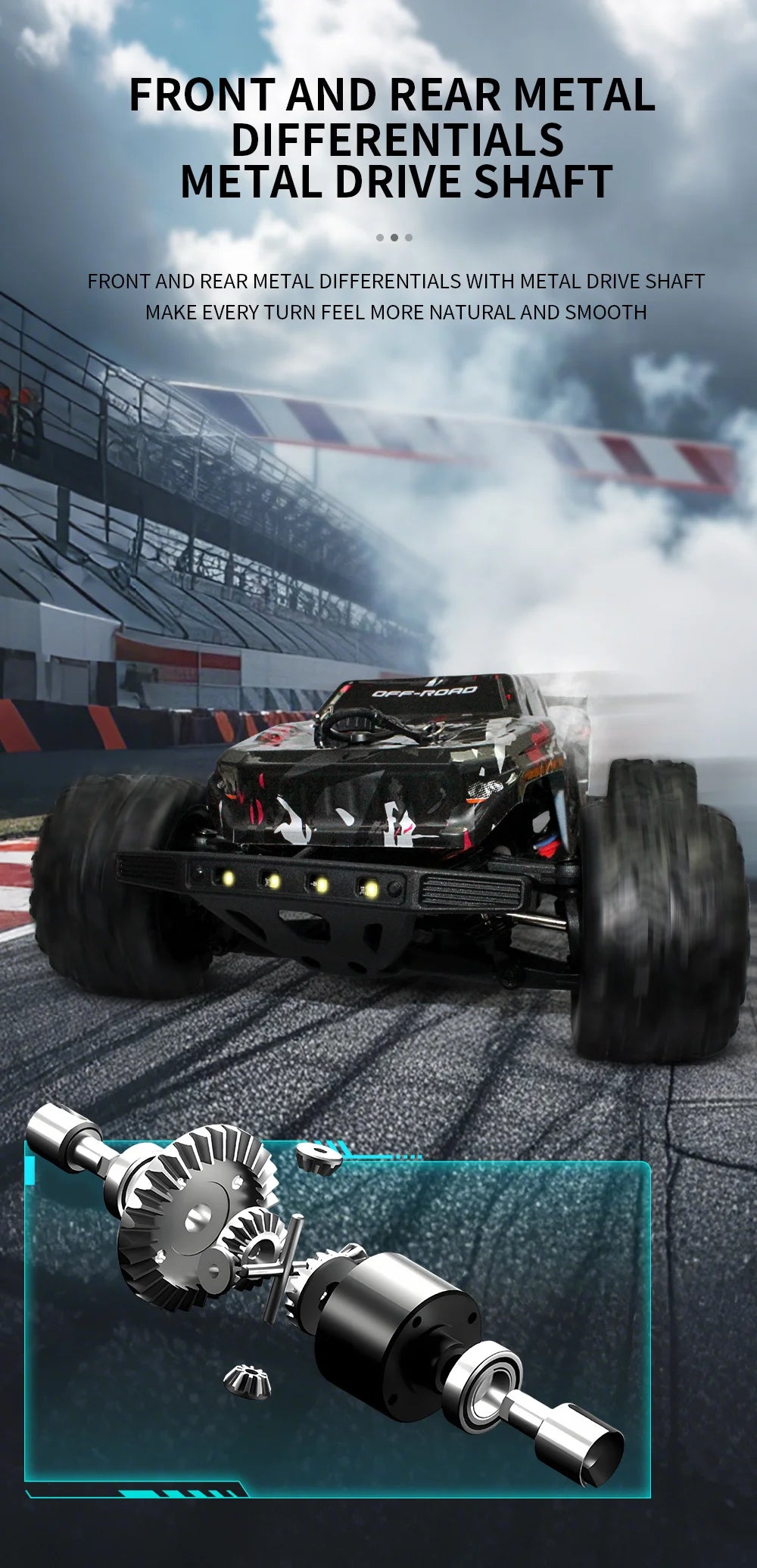 80KM/H 1:18 Full Scale High Speed RC Truck Car 4WD Off Road Independent Suspension Brushless Drift Racing Remote Control Car Toy