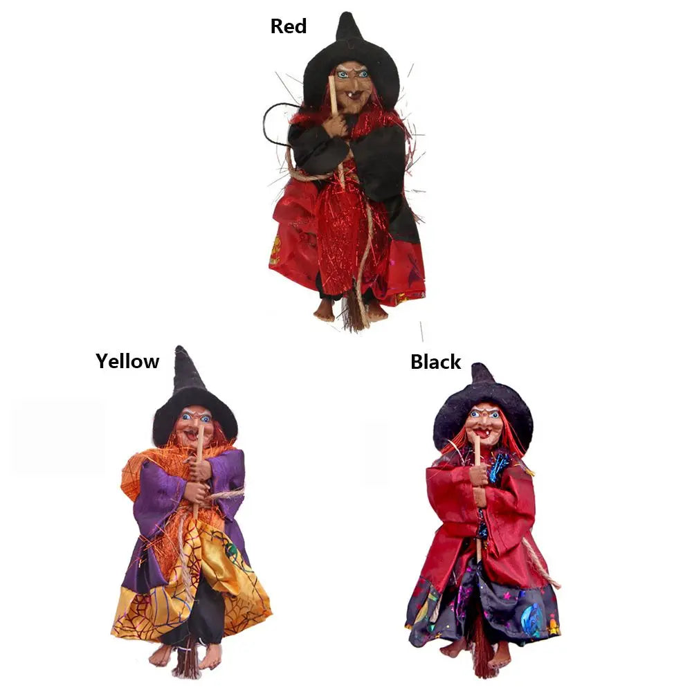 New DIY Decoration Doll Ornaments Halloween Decorate Props Ghost Festival Hanging Doll Witch Figurine Witch Pendant