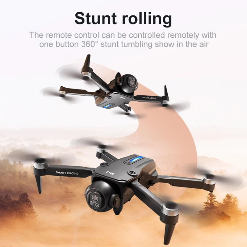 D18 GPS Drone 8K Aerial HD Dual Camera Intelligent Obstacle Avoidance Brushless Power 5G WIFI GPS Return Screen RC Drone