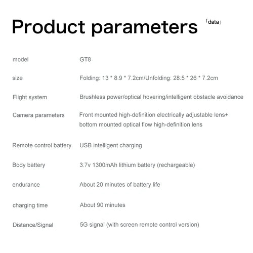 Load image into Gallery viewer, Original GT8 GPS Foldable Drone 8K Dual Camera 5G WIFI FPV Brushless Optical Flow Obstacle Avoidance RC Aerial Quadcopter
