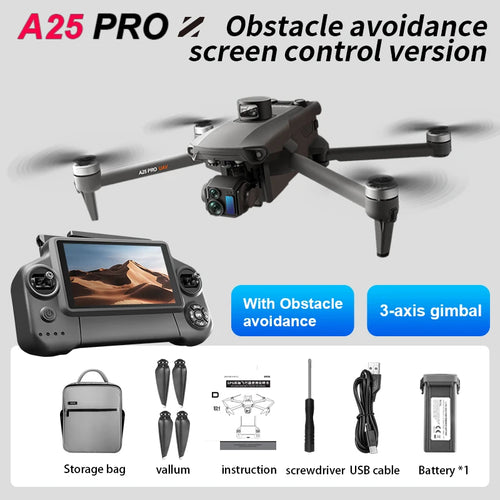 Load image into Gallery viewer, ZLL A25 PRO GPS Drone 8K Camera 3-Axis Gimbal WIFI Obstacle Avoidance Touch Screen FPV Brushless EIS Electronic RC Quadcopter ﻿

