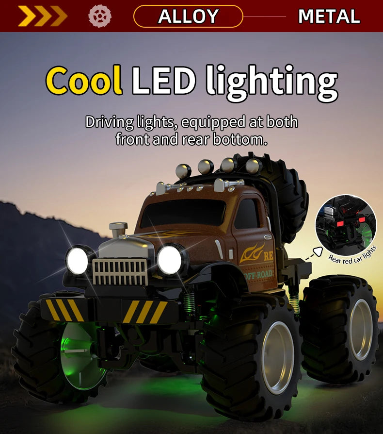 RC, New 1:64 Rc Car Mini 2.4Ghz City Road Handle High Speed Alloy All Terrain Remote Control Car Dual Control Children's Toys Gifts