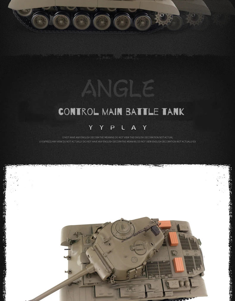 1:16 Henglong 3838-1 American M26 Pershing Heavy Tank RC Model  Metal Tank Simulation Model Remote Control Athletic Toys