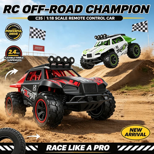 Load image into Gallery viewer, 2026 New C35 1/18 4WD RC Car 30KM/H Offroad Monster Truck LED Headlights 2.4G Remote Control Car Outdoor Hobby Toy Gift For Kids
