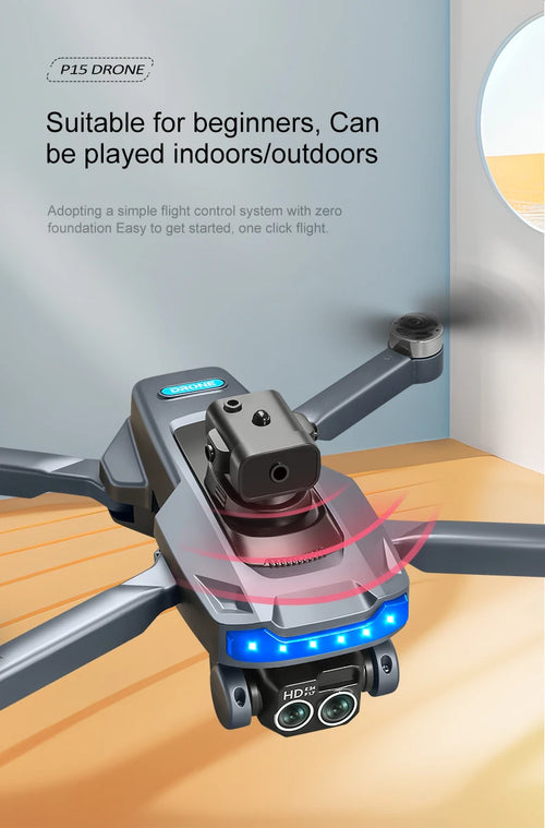 Load image into Gallery viewer, P15 Screen Control Drone 8K Professional Camera HD Aerial Photography Dual-Camera Omnidirectional Obstacle Avoidance Drone
