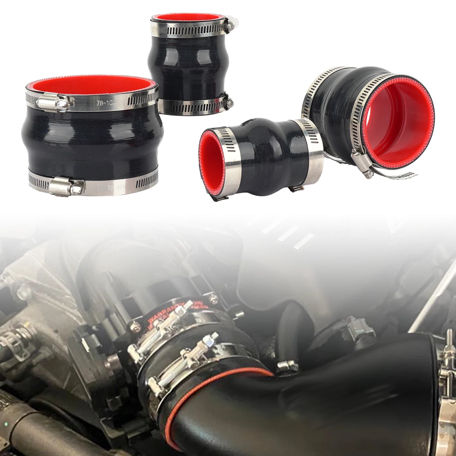Air Intake Silicone Hump Hose ID 38-83mm For Water Radiator Tube Air Intake High Pressure Rubber Joiner Turbo Silicone Hump Pipe