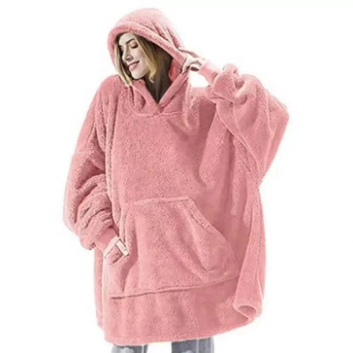 Load image into Gallery viewer, Winter Comfortable Loose Double-faced Fleece Hoodie Blanket Men/Women Oversized Thick Homewear Thick Fleece Giant Blanket Hoodie
