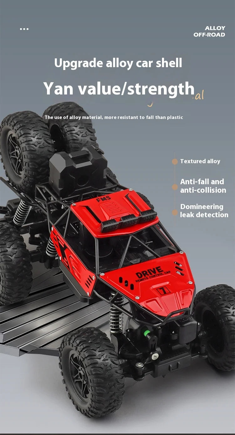 Trendy And Cool Oversized Remote Four-Wheel Drive Climbing Big Foot Car, Six Wheel Drive Racing Car, Boys' Charging Toy Car
