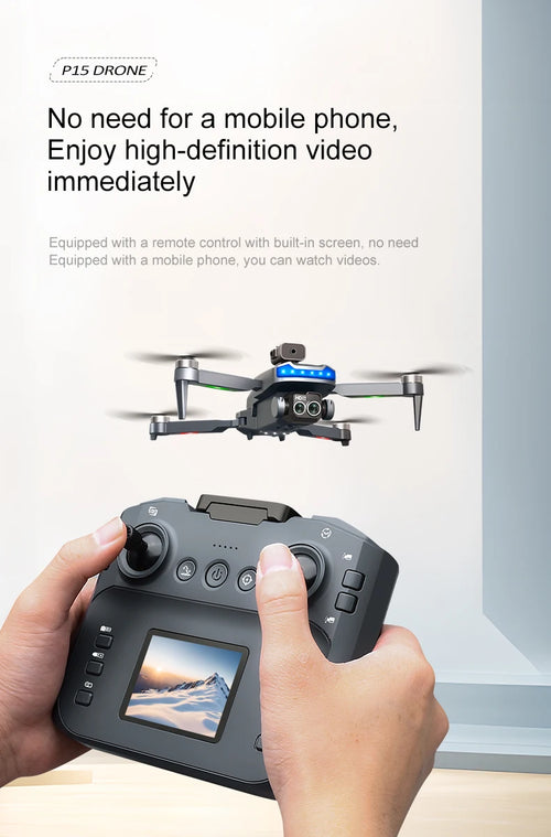 Load image into Gallery viewer, P15 Screen Control Drone 8K Professional Camera HD Aerial Photography Dual-Camera Omnidirectional Obstacle Avoidance Drone
