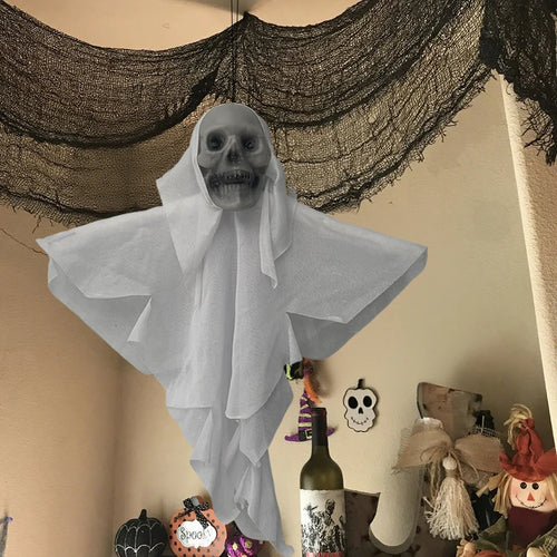 Load image into Gallery viewer, 2PCS Halloween Skeleton Ghost Decoration Party Hanging Skull Skeleton Ornament Horror Props Haunted Home Decor Halloween Outdoor
