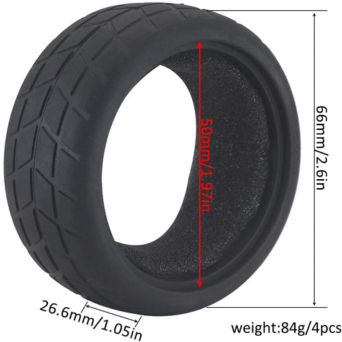 Load image into Gallery viewer, 1:10 On-road Car Tires 63-68mm High Grip Rubber Tyre Hot Melt Tire Hsp 94123 Hpi Himoto Fw06 Tt01 Abrasion Resistant Racing Car
