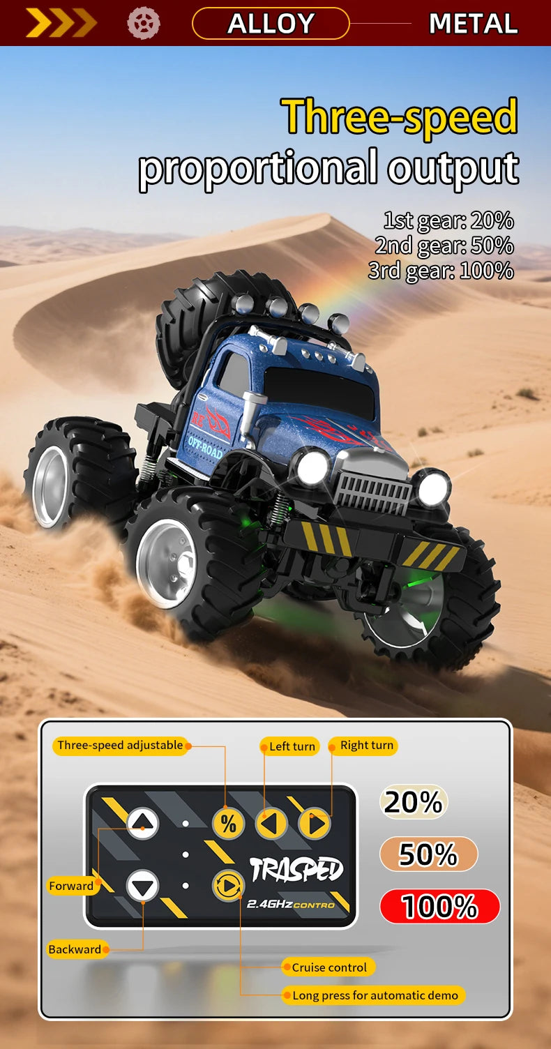 RC, New 1:64 Rc Car Mini 2.4Ghz City Road Handle High Speed Alloy All Terrain Remote Control Car Dual Control Children's Toys Gifts