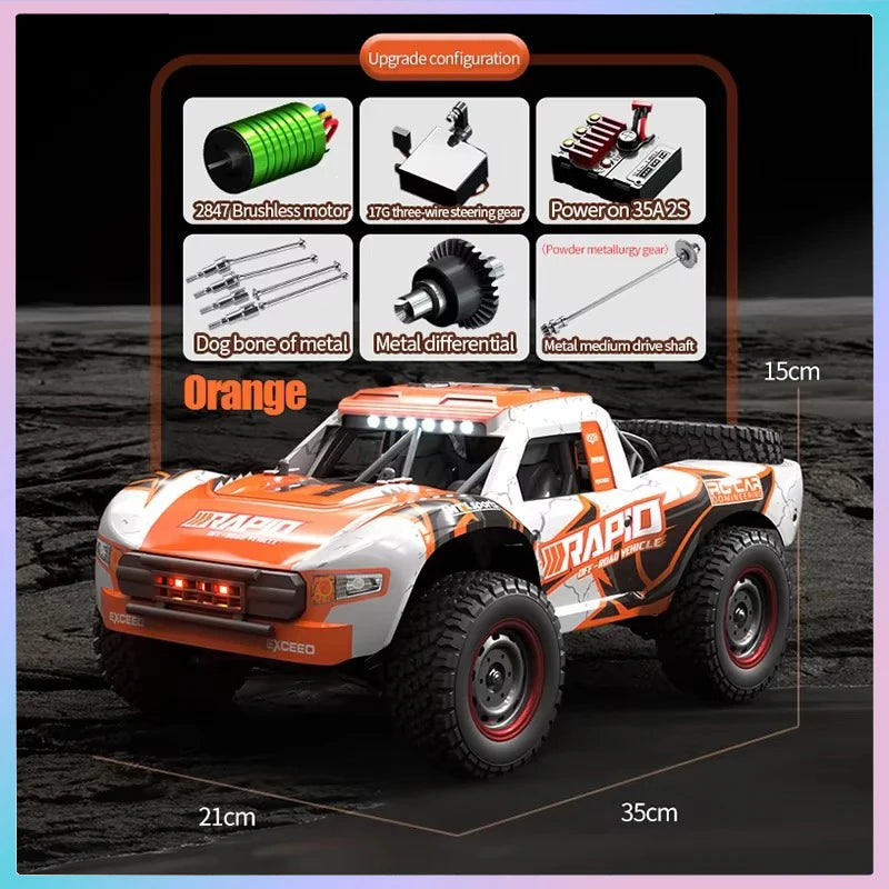 Rc Car Off Road 4x4 50km/h or 70km/h High Speed Brushless Motor Monster Truck 1/16 Desert/Snow Racing Drift Cars Toys for Boys