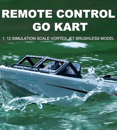 Toy Boat 1/12 Remote Control Go Kart 2.4G High-Speed Vortex Spray Brushless Water Electric Cool Boy Ship Model