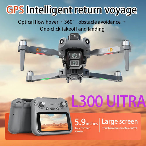 Load image into Gallery viewer, L300 Ultra Professional Drone 4K HD Wide Angle Camera 5G GPS WiFi FPV  RC Drone 360° Quadcopter Toys for Obstacle Avoidance
