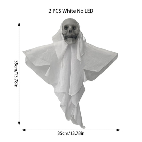 Load image into Gallery viewer, 2PCS Halloween Skeleton Ghost Decoration Party Hanging Skull Skeleton Ornament Horror Props Haunted Home Decor Halloween Outdoor
