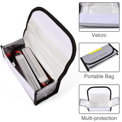 Load image into Gallery viewer, Battery Safe Bag Fireproof for RC Car Drone Batteries Travel Storage Charging Large Explosion-Proof Bags Portable
