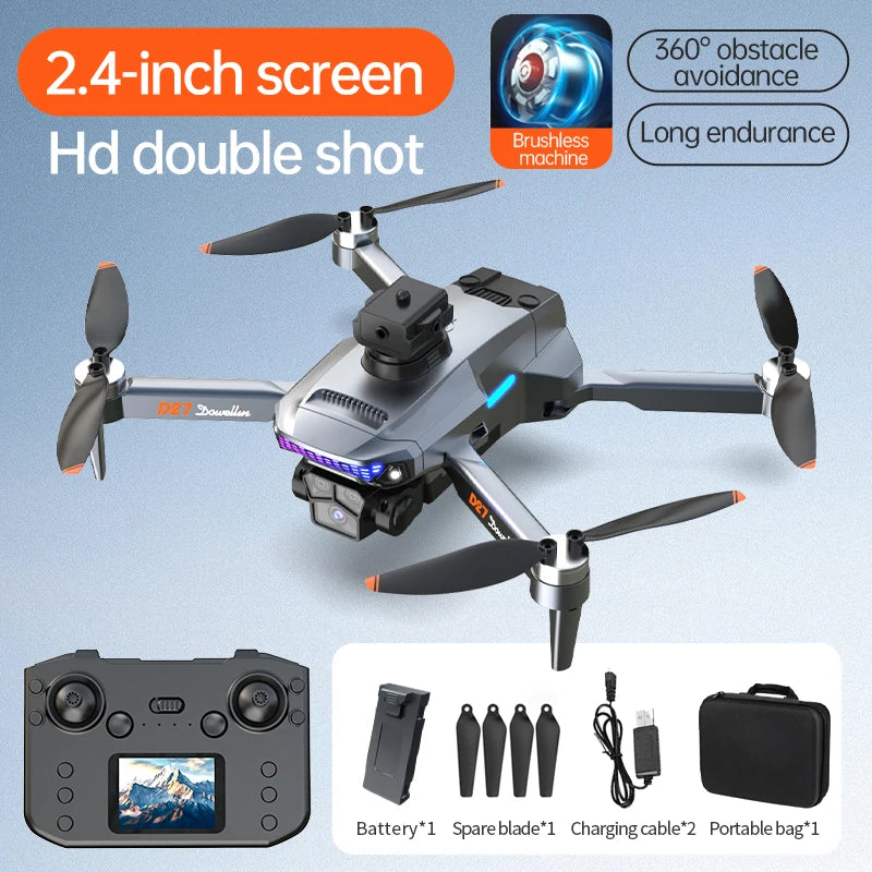 D27 upgraded version with screen LCD RC drone GPS professional aerial photography long endurance intelligent aircraf