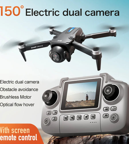 D18 GPS Drone 8K Aerial HD Dual Camera Intelligent Obstacle Avoidance Brushless Power 5G WIFI GPS Return Screen RC Drone