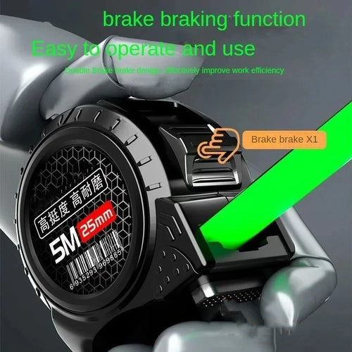 Load image into Gallery viewer, 3/5/10M Metric Measuring Tape Self Locking Fluorescent Steel Tape Measure High Precision Wear-resistant Ruler Measuring Tools
