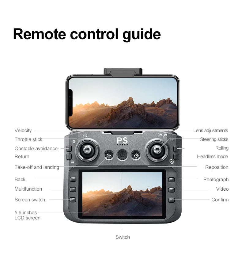 New D13 Drone 4K with Screen Remote Control Professional Brushless Motor Laser Obstacle Avoidance Foldable Quadcopter RC Toy