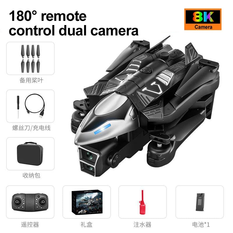 Xiaomi A66 Dual Lens Drone 8k High-definition Aerial Photography Obstacle Avoidance Aircraft Spray Remote Control Aircraft Toys