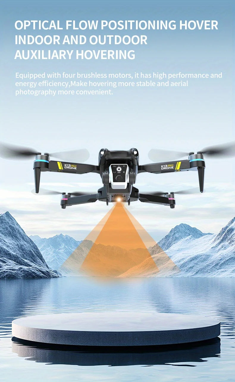 K13 MAX Aerial Drone, Featuring Powerful Drive From Brushless Motor and High-definition Dual Cameras - A New Year Gift