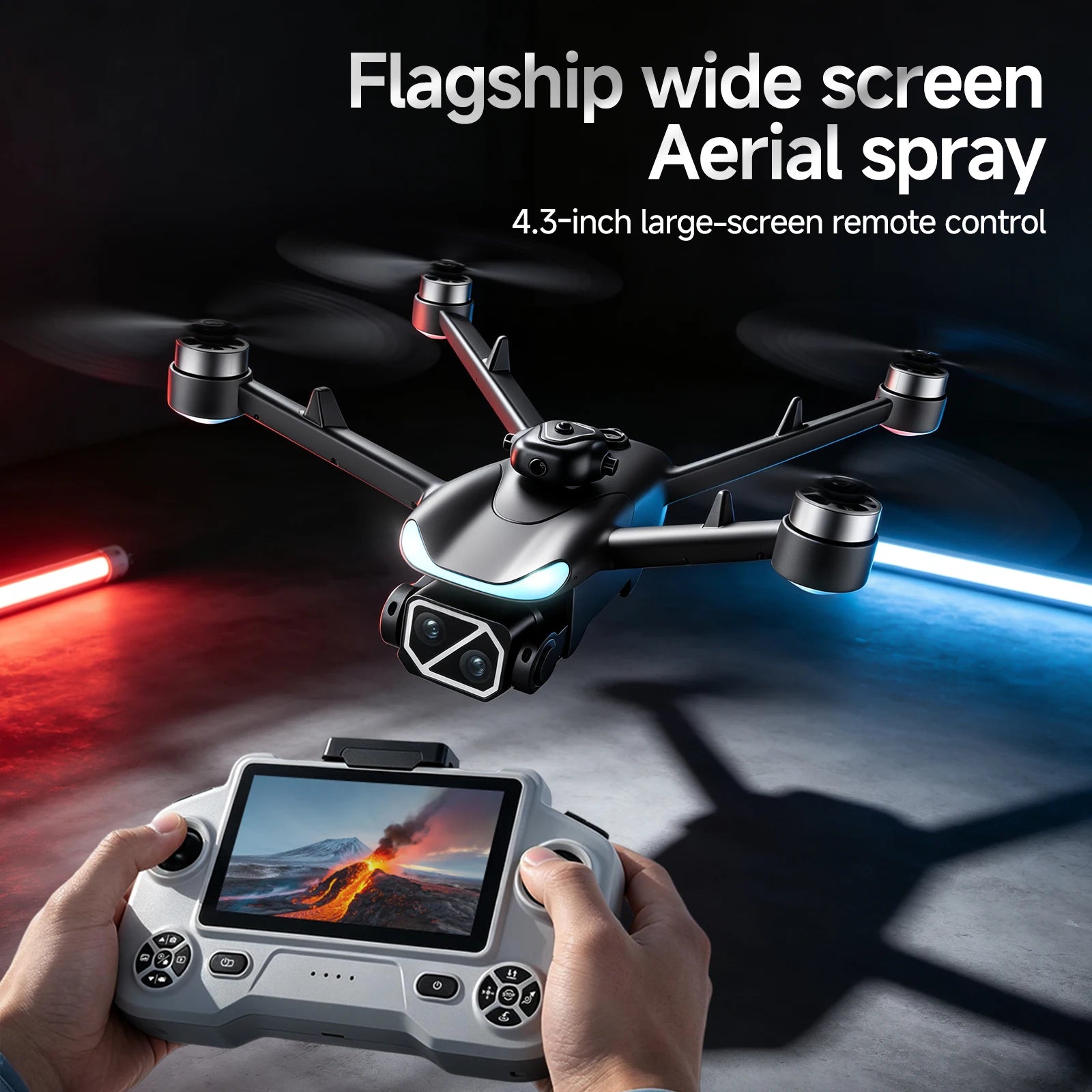 NEW YL09 Drone With Screen Remote Control 8K HD Dual Camera Brushless Motor Obstacle Avoidance Foldable FPV Quadcopter RC Drones