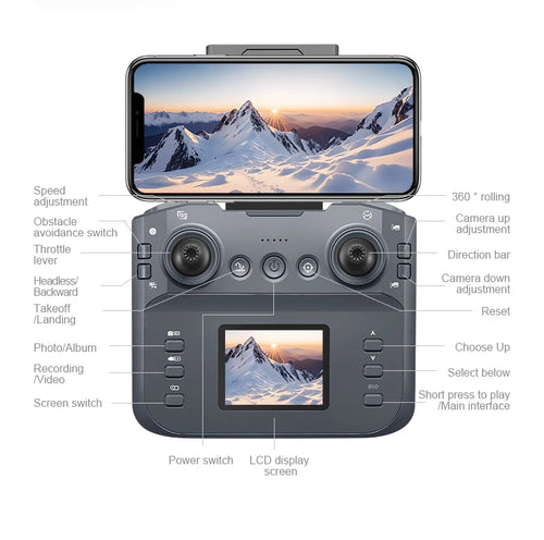 Load image into Gallery viewer, P15 Screen Control Drone 8K Professional Camera HD Aerial Photography Dual-Camera Omnidirectional Obstacle Avoidance Drone
