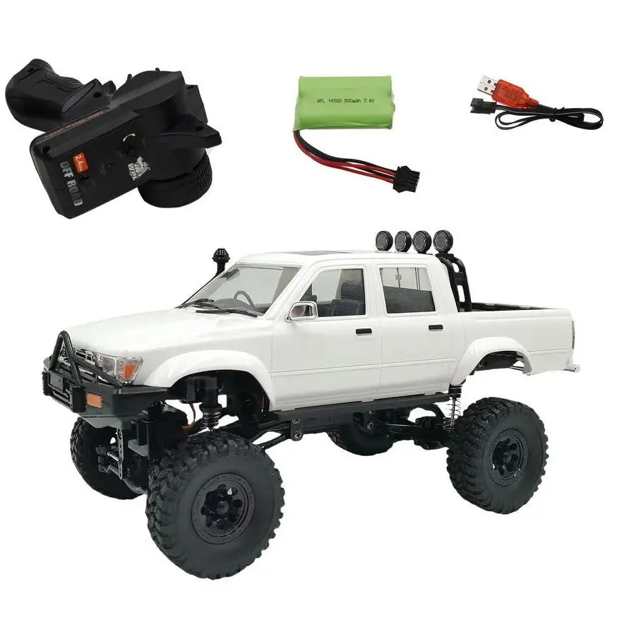 4x4 rc C64-1 New WPL RC CAR 1/16 2.4G Full Scale 4WD Adults Climbing Car Off Road Vehicle C24 Pickup Truck Remote Control Boy Model Toy