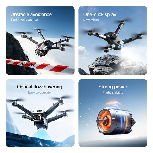 Load image into Gallery viewer, NEW YL09 Drone With Screen Remote Control 8K HD Dual Camera Brushless Motor Obstacle Avoidance Foldable FPV Quadcopter RC Drones
