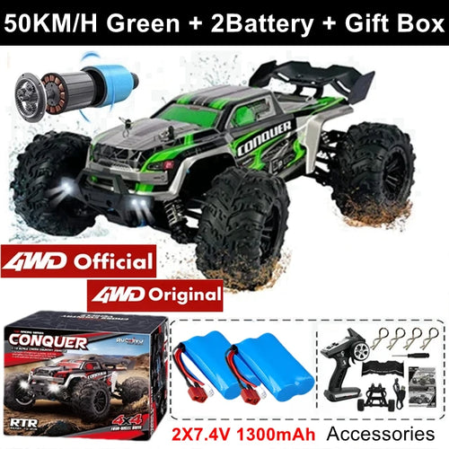 Load image into Gallery viewer, 1:16 80km/h Brushless RC Drift Car With LED Lights 4WD Electric High Speed Racing Remote Control Monster Truck for Kids Adults
