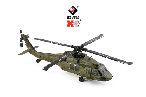 Load image into Gallery viewer, Wltoys K170 UH-60L RC Plane 2.4G 4CH 6-Axis Gyro Brushless Motor Military Green Helicopter RTF And XK K170 Birthday Gift for Kid

