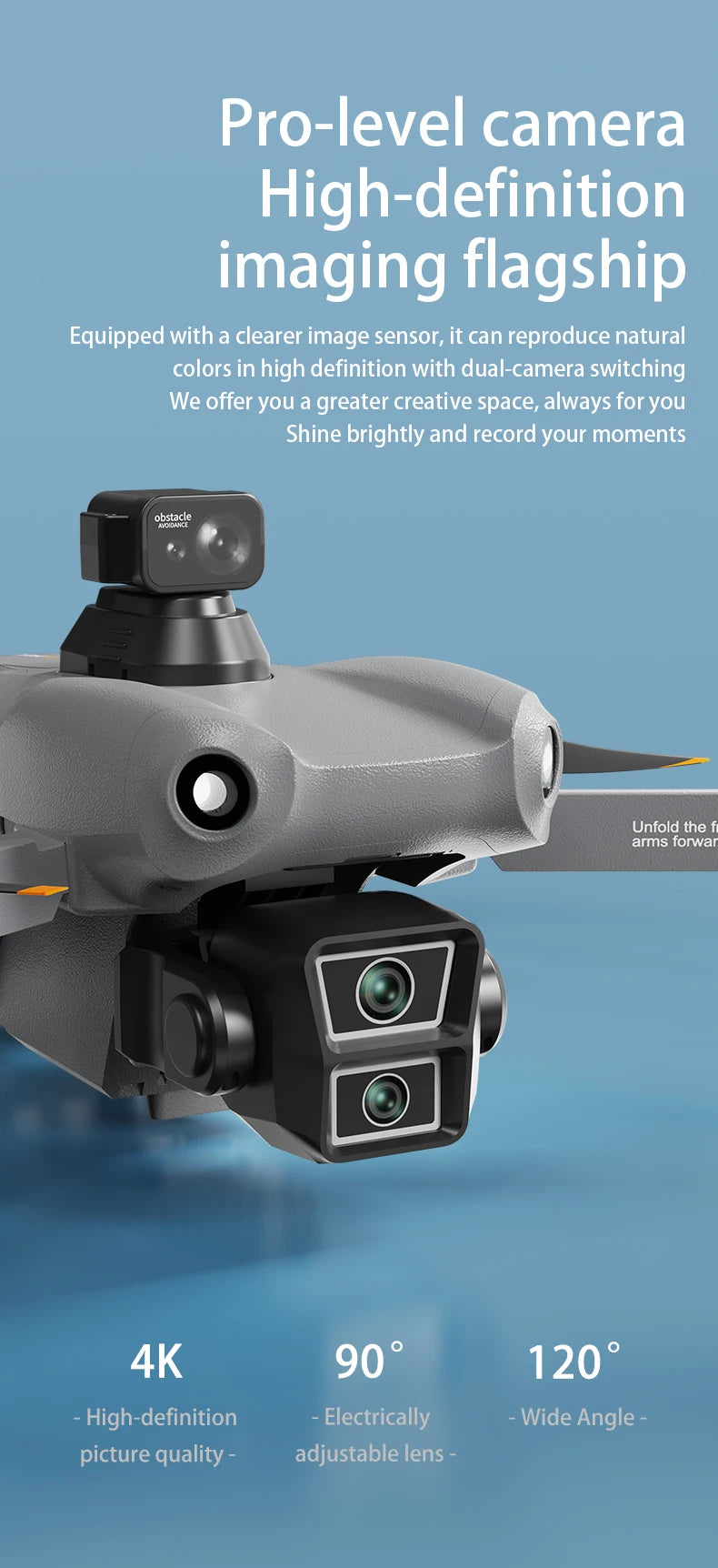 L300 Ultra Professional Drone 4K HD Wide Angle Camera 5G GPS WiFi FPV  RC Drone 360° Quadcopter Toys for Obstacle Avoidance