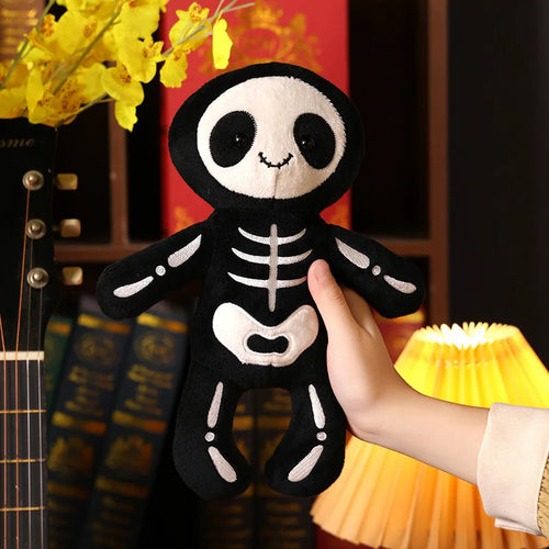 Load image into Gallery viewer, Halloween Skeleton Bob Plush Doll Halloween Props Skeleton Throw Pillow Plush
