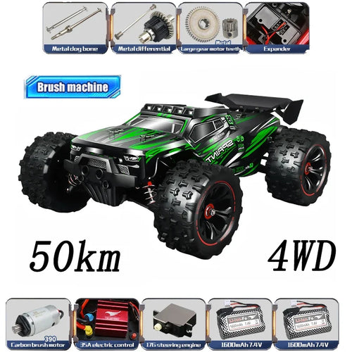Load image into Gallery viewer, 1:14 85KM/H or 50KM/H 4WD RC Car with LED Remote Control Cars High Speed Drift Monster 4x4 Truck for Kids Vs Wltoys 144001 Toys
