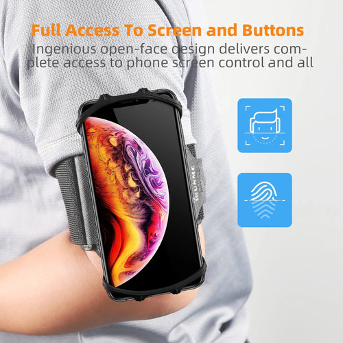 Load image into Gallery viewer, Removable Rotating Sports Phone Wristband Arm Bag
