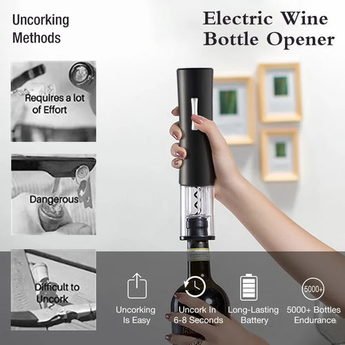 Load image into Gallery viewer, Electric Wine Opener Foil Cutter Jar Opener Kitchen Gadget
