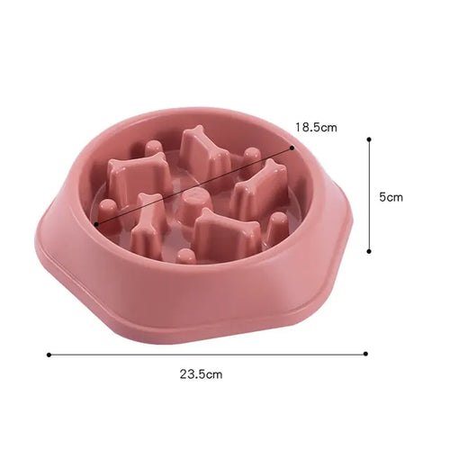 Load image into Gallery viewer, Slow Feeder Bone Design Pet Bowl
