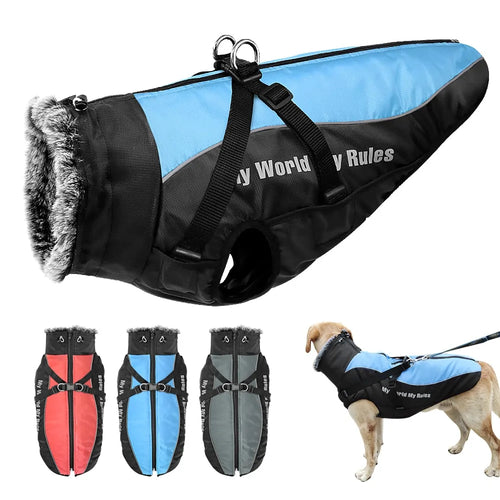 Load image into Gallery viewer, Waterproof Thicken Winter Dog Coat with Harness for Medium to Large Dogs
